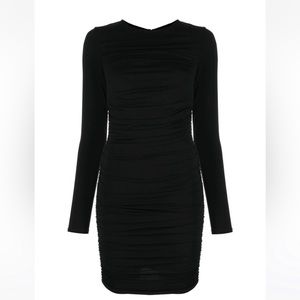 Alice + Olivia Katherina ruched long-sleeve dress